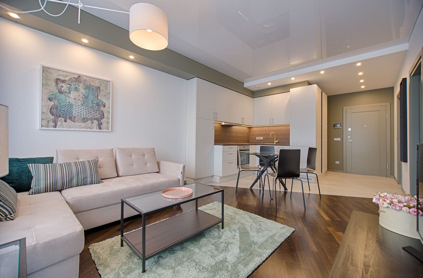 A clean residential living room